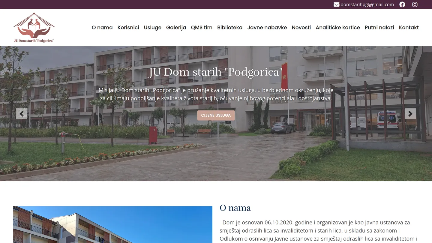 Dom Starih Podgorica — sajt