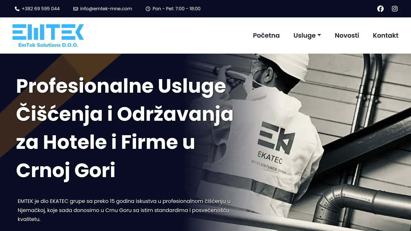 EMTEK Crna Gora — sajt