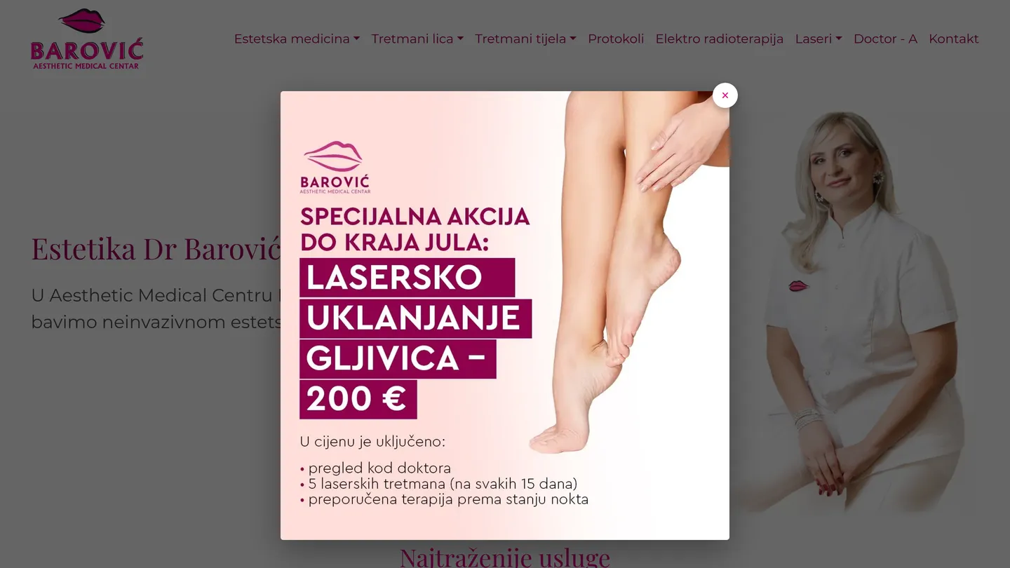 Estetika Dr. Barović — sajt