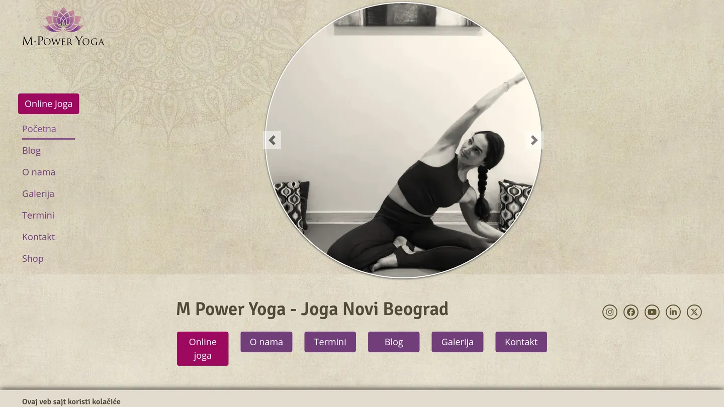 M Power Yoga — sajt