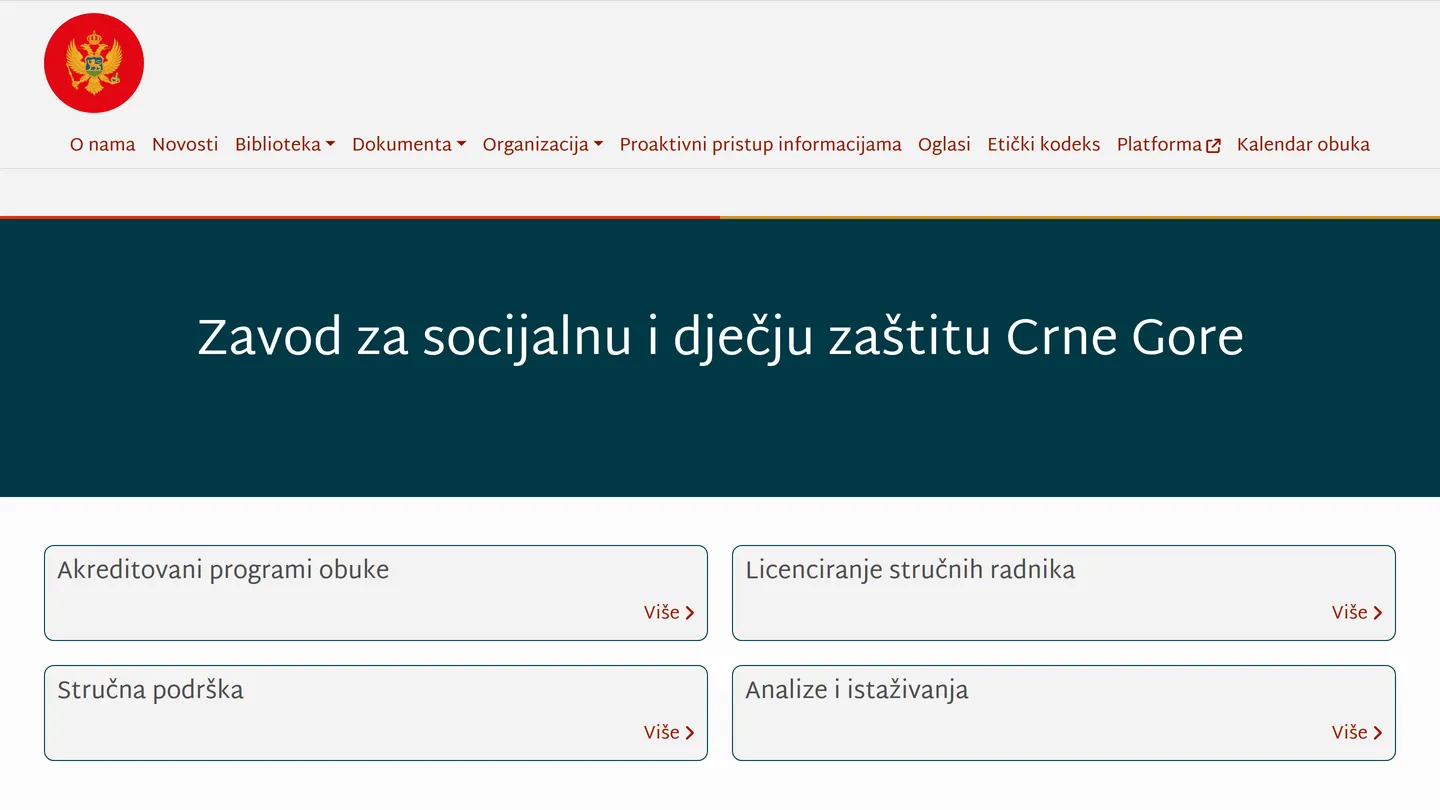 Zavod za soc. i dječju zaštitu — sajt